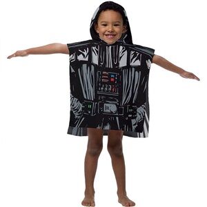 Disney Star Wars Black and Gray Hooded Poncho